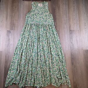 Mii Collection Aux Cyclades 100% Silk Maxi Dress Size L
